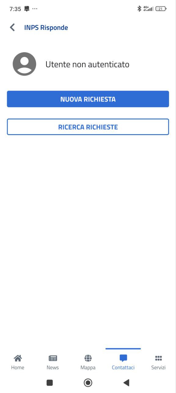 Icona generica per la sezione Contatti dell'app INPS